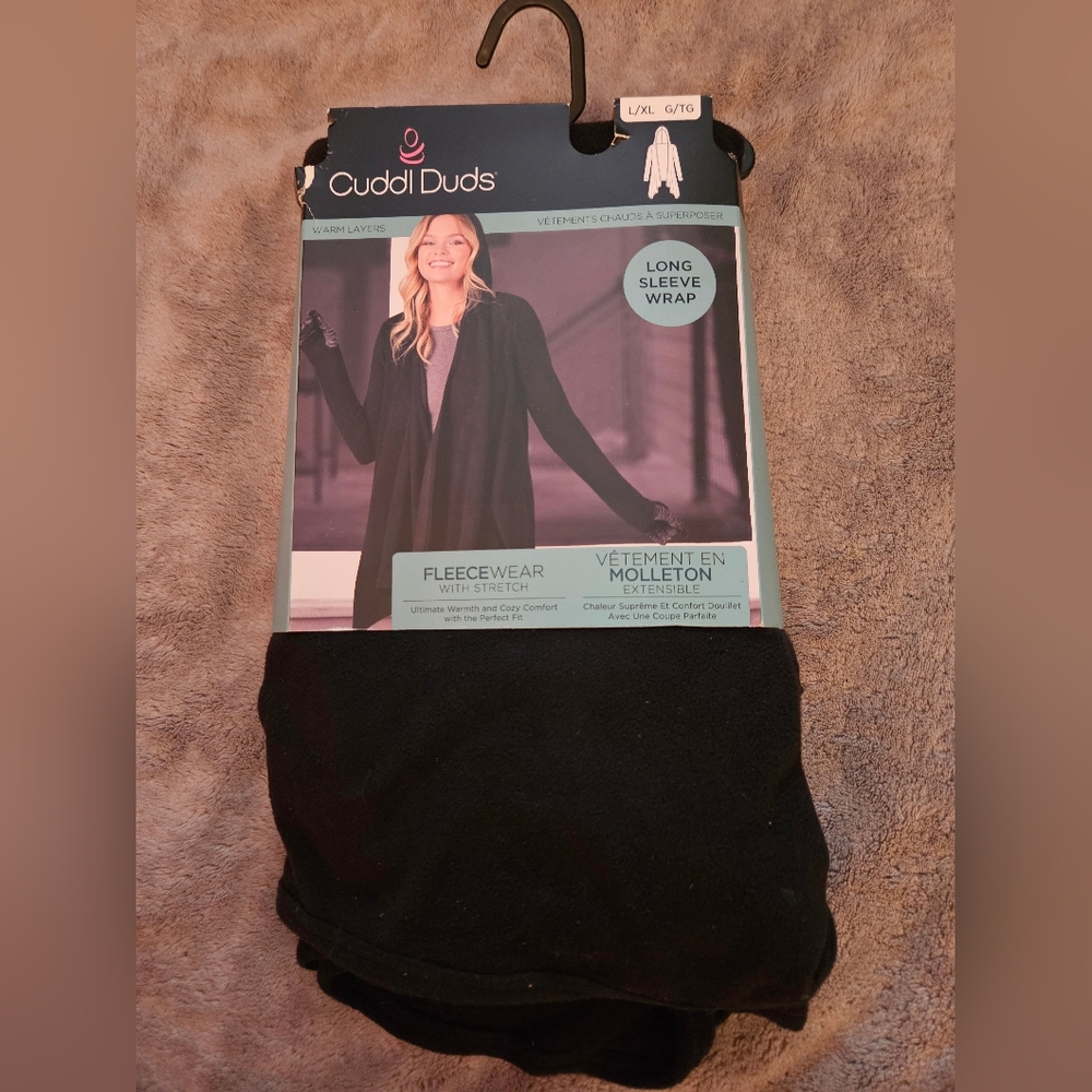 Cuddl Duds Black Long Sleeve Wrap